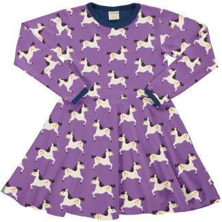 Maxomorra Long Sleeved Circle Dress in Horse