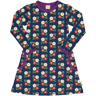 Maxomorra Long Sleeved Dress in Flowers