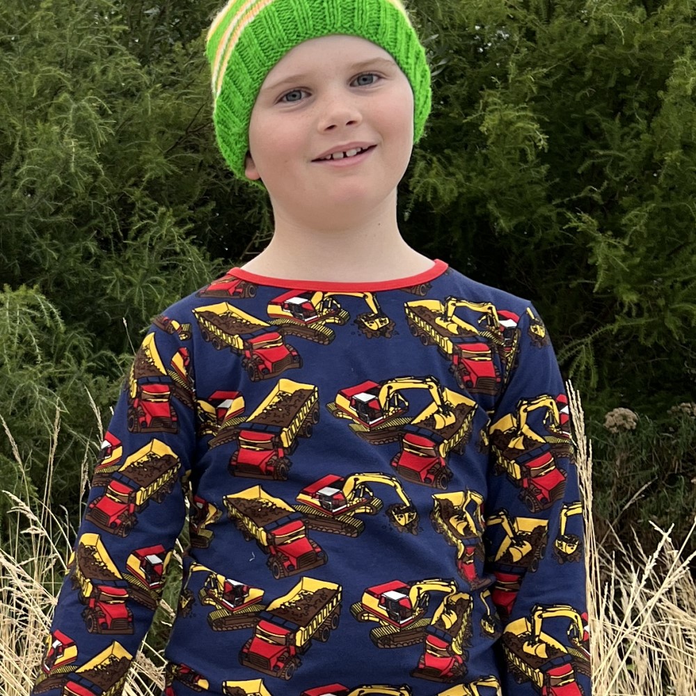 Småfolk Long Sleeved T-Shirt with Excavators and Trucks