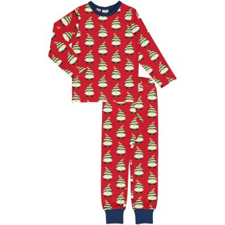 Maxomorra Long Sleeved Pyjama Set in Swedish Santa