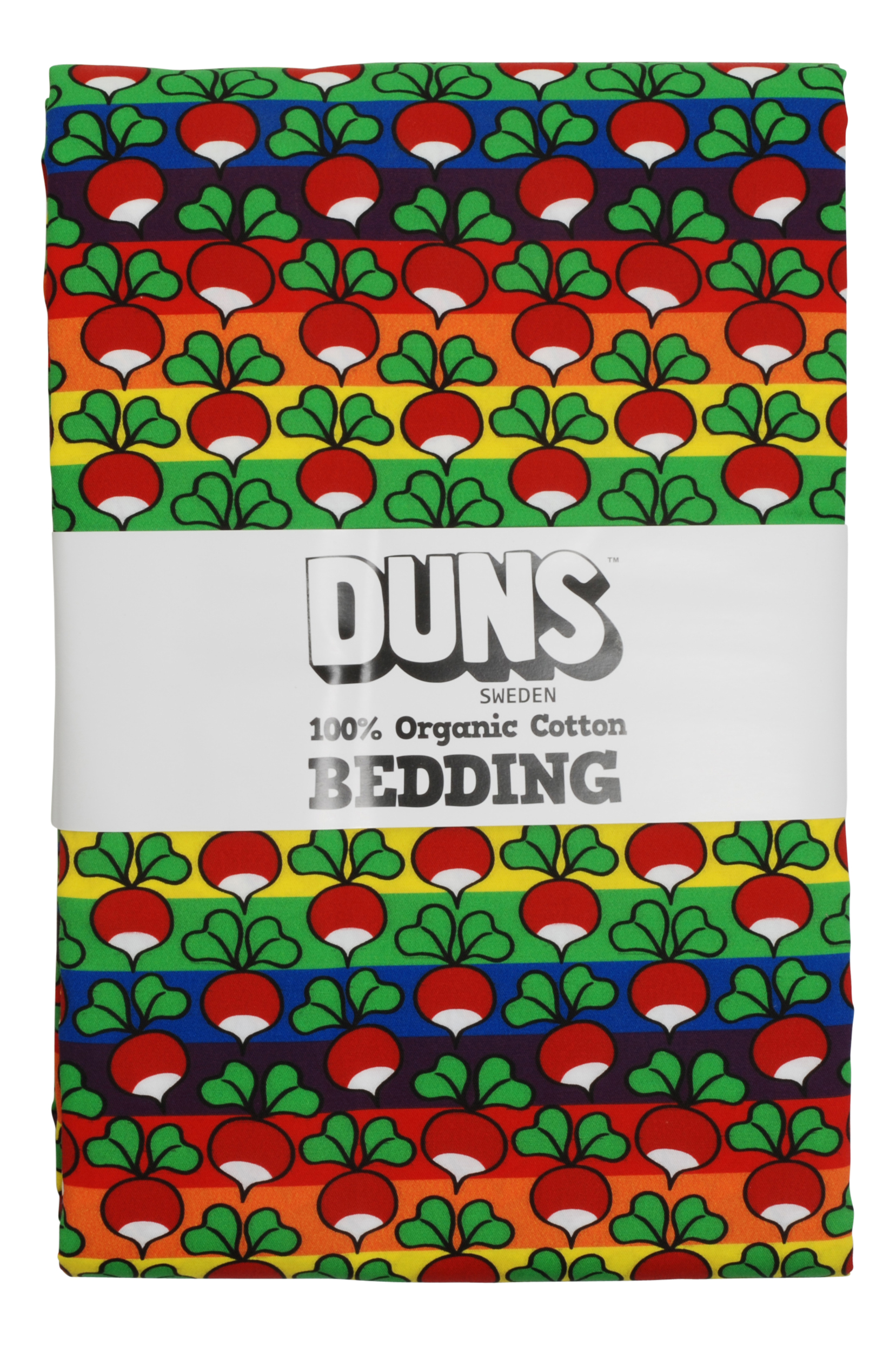 Duns Single Bedding in Radish Stripe Bold (Rainbow Radish)