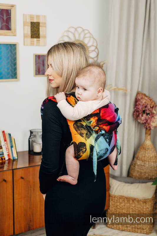 LennyLamb Onbuhimo in Lovka Rainbow Dark Toddler Size - Image 6