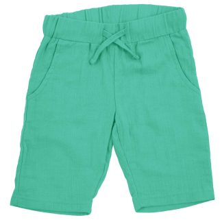 Maxomorra Green Muslin Knee Shorts