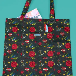 Run & Fly Retro Old School Tattoo Tote Bag