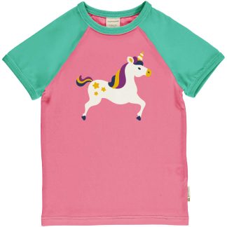 Maxomorra Unicorn Print Raglan T-Shirt