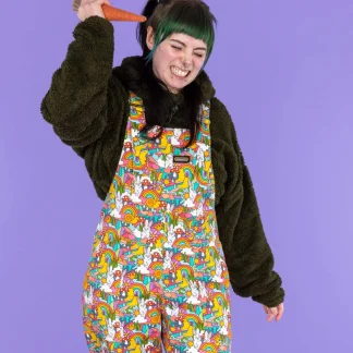 Run & Fly Some Bunny Loves You Stretch Twill Dungarees