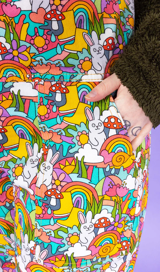 Run & Fly Some Bunny Loves You Stretch Twill Dungarees - Image 5