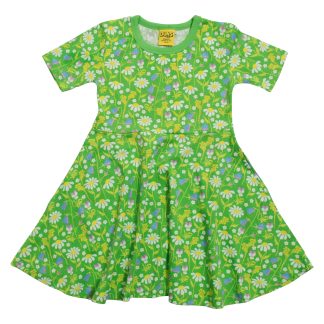 Duns Short Sleeved Skater Dress in Summer Days Green