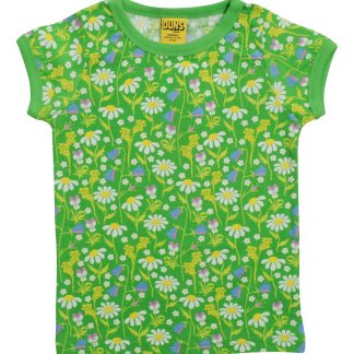 Duns Short Sleeved Top in Summer Days Green