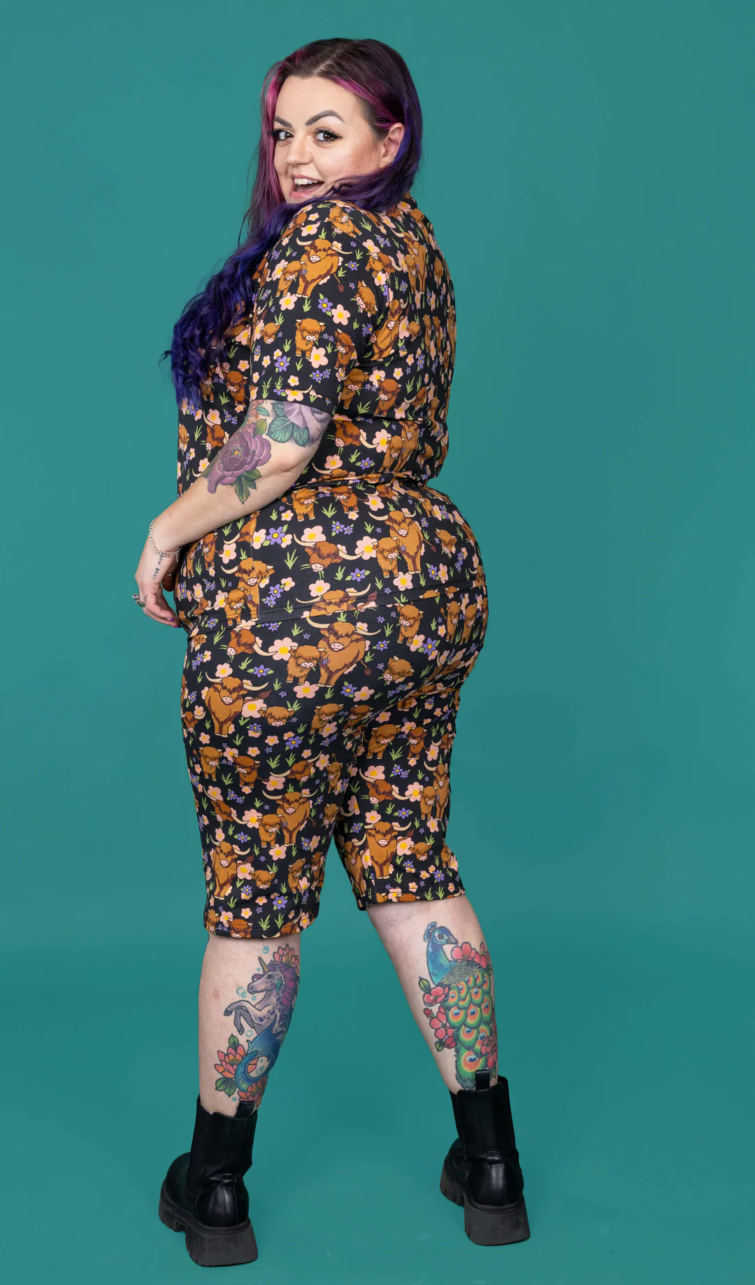 Run & Fly Highland Cows Cycle Shorts - Image 4