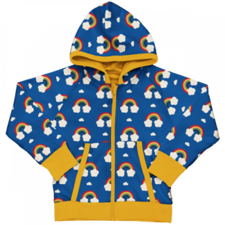 Maxomorra Rainbow Reversible Cardigan with Hood