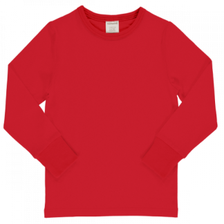 Maxomorra Long Sleeved Top in Ruby