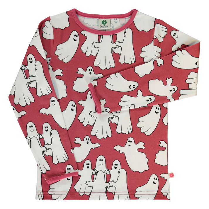 Smafolk Long Sleeved Top with Ghosts in Baroque Rose