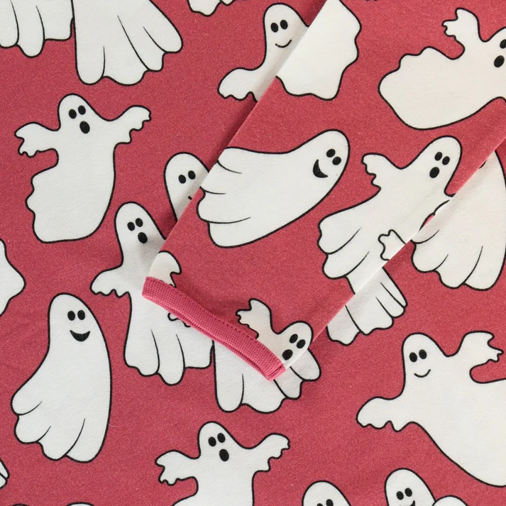 Smafolk Long Sleeved Top with Ghosts in Baroque Rose - Image 3