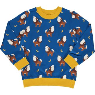 Maxomorra Wolf Print Sweater