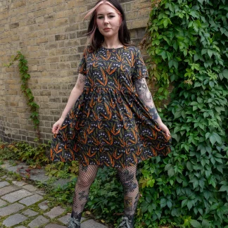 Run & Fly Poison and Plants Smock Dress