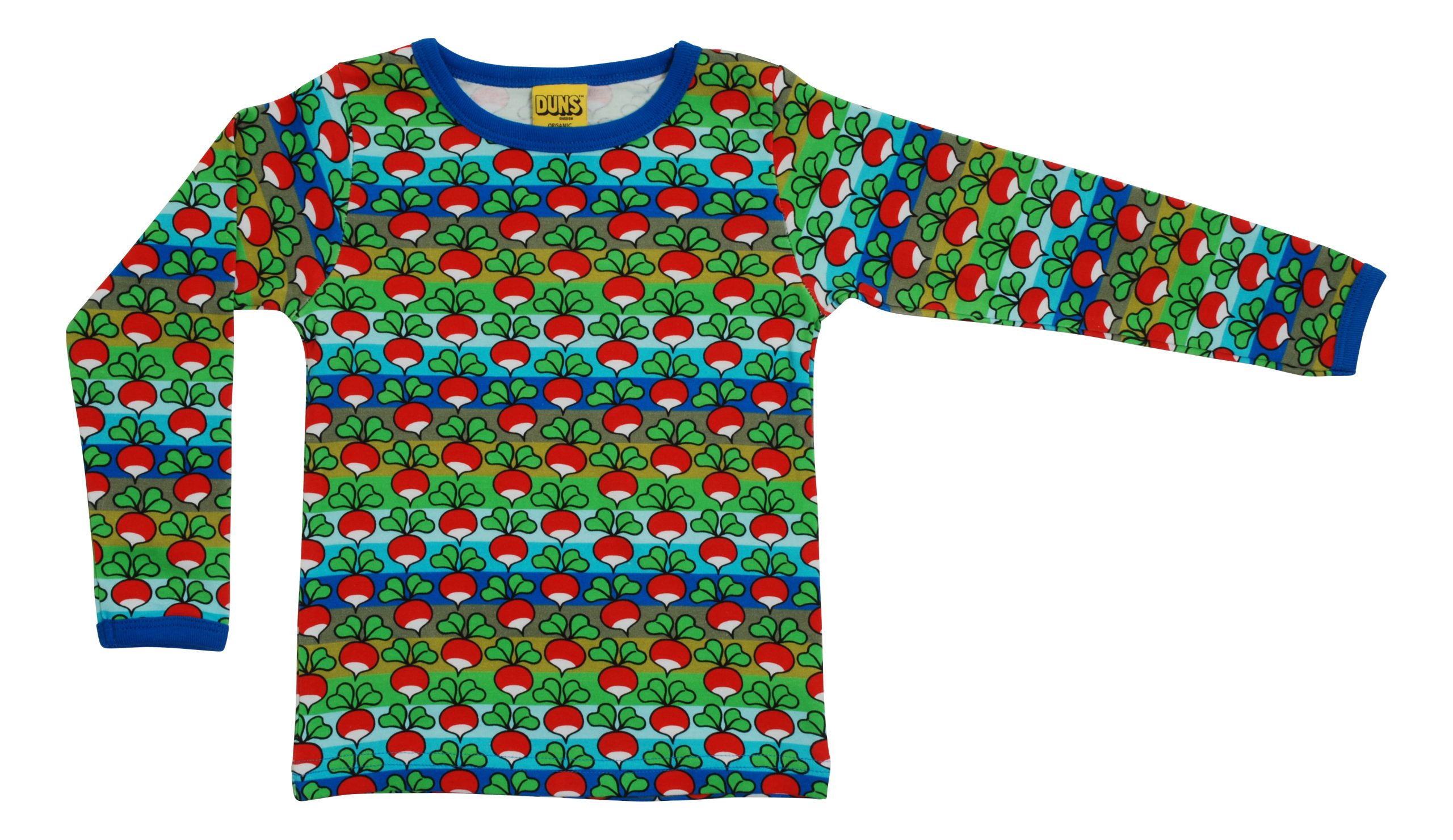 Duns Radish Stripe Long Sleeve Top in Blue / Green