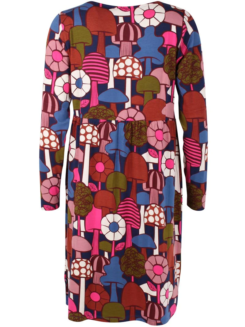 Danefae Danepoppy LS Modal Dress Dark Navy Mykologi (Small Only) - Image 3