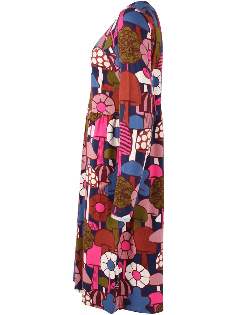 Danefae Danepoppy LS Modal Dress Dark Navy Mykologi (Small Only) - Image 2