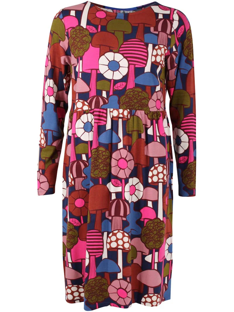 Danefae Danepoppy LS Modal Dress Dark Navy Mykologi (Small Only) - Image 4