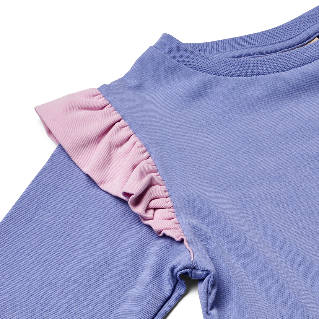 Smafolk Long Sleeved Top with Unicorn - Purple Delight - Image 3