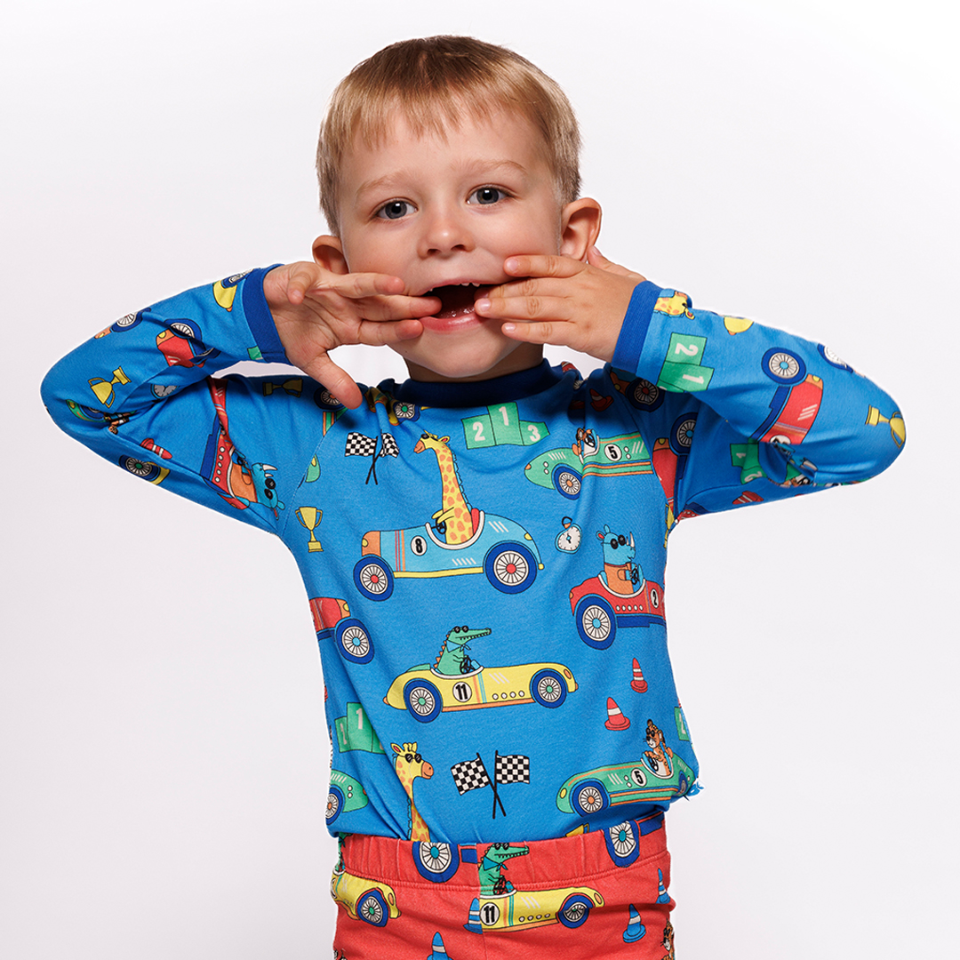 Smafolk Long Sleeved Top with Race Cars