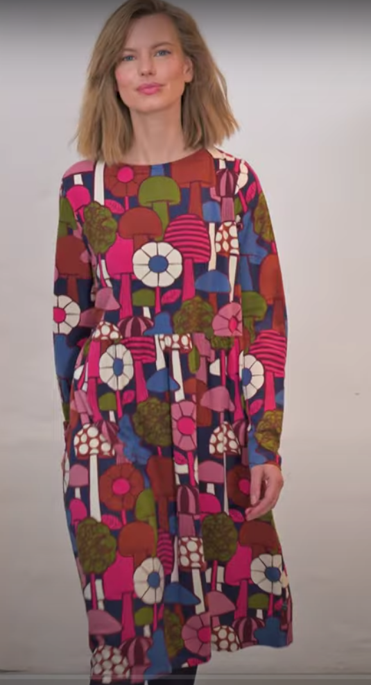 Danefae Danepoppy LS Modal Dress Dark Navy Mykologi (Small Only) - Image 9