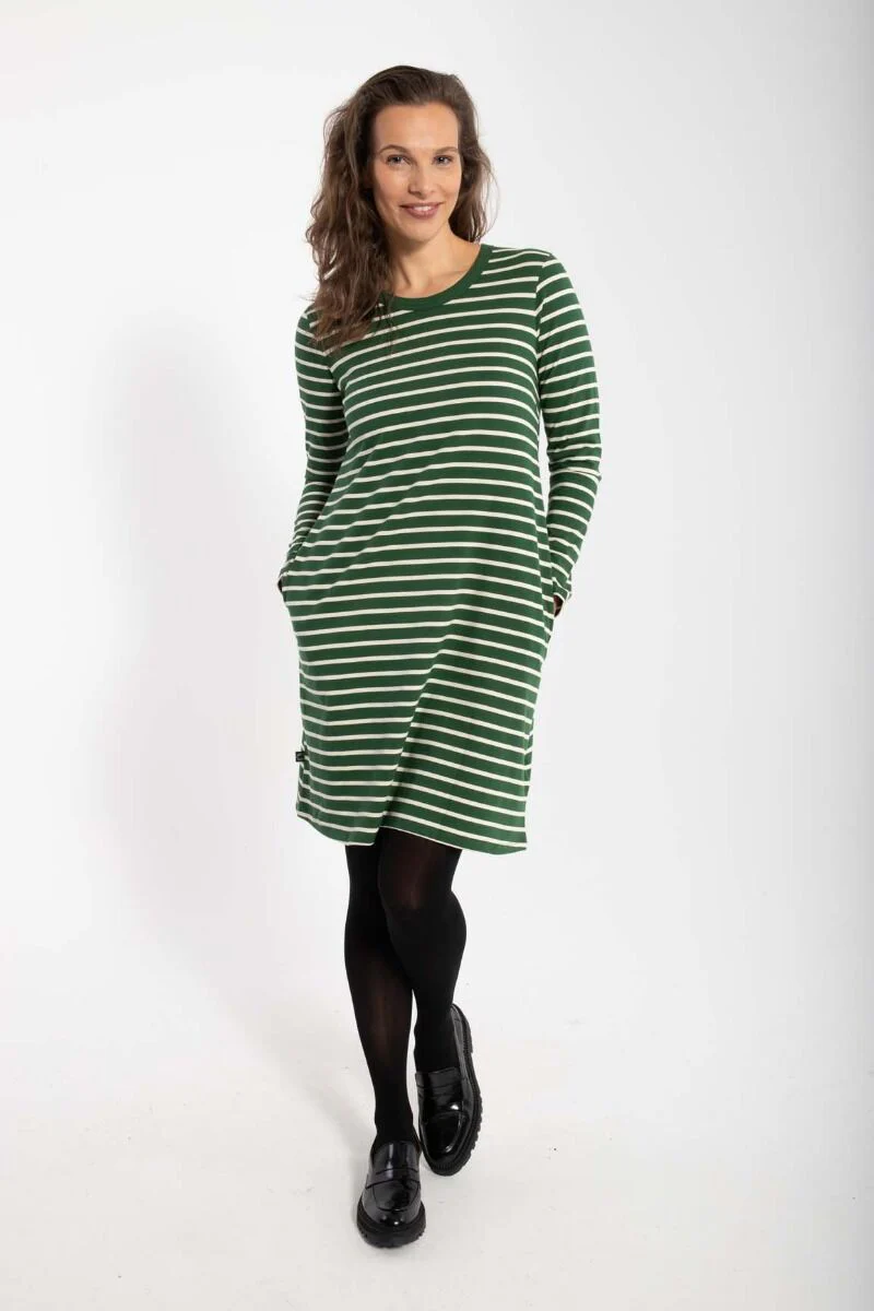 Danefae Danevibeke Dress Warm Khaki / Chalk (Small Only) - Image 7