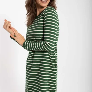 Danefae Danevibeke Dress Warm Khaki / Chalk