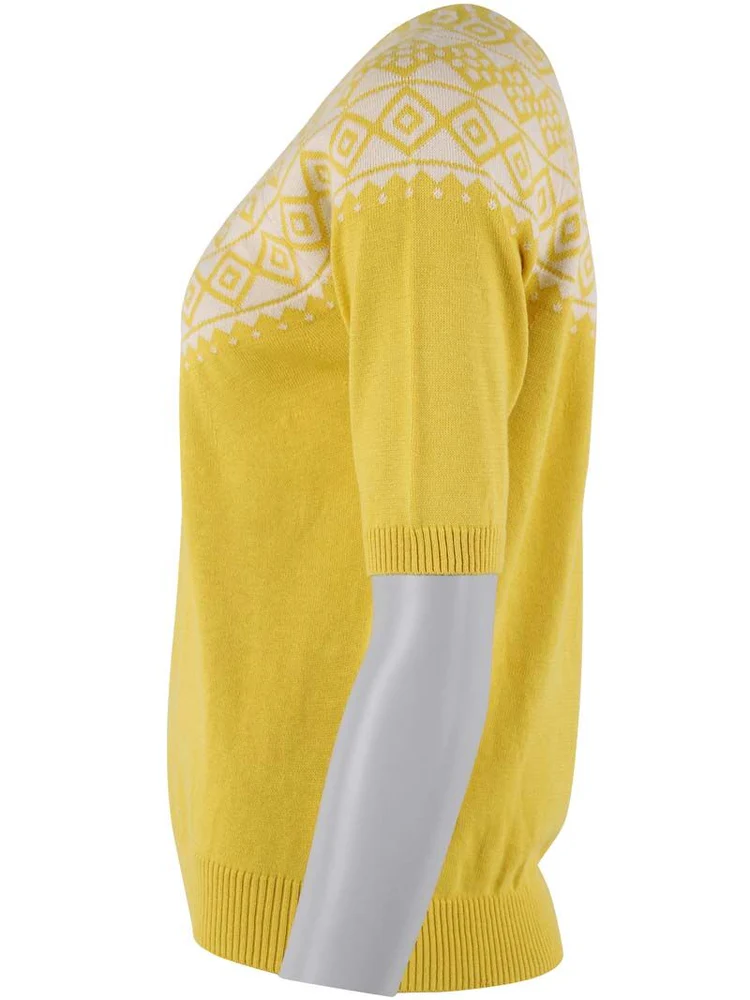 Danefae Danehope Cotton Knit Sweater Tee Faded Yellow (Small Only) - Image 2