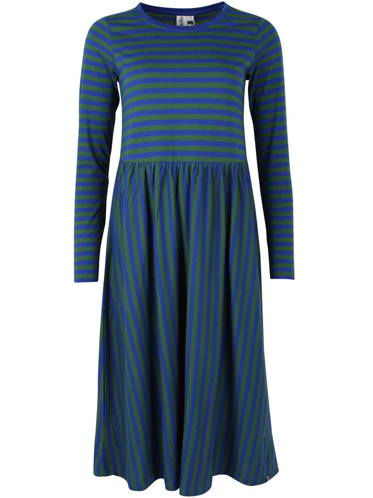 Danefae Danebasic Kroeyer LS Dress Deep Blue & Dark Pine - Image 2