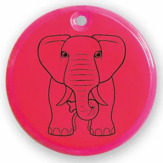 Danefae Reflective Disk Keyring - Elephant