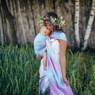 LennyLamb Ring Sling in Big Love Wildflowers, Standard Length, Pleated Shoulder