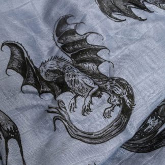 LennyLamb Muslin Square in Dragon Black & Grey