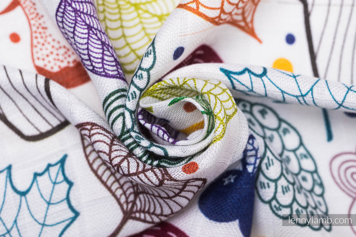 LennyLamb Muslin Square in Under the Leaves Hedgehog White - Image 3