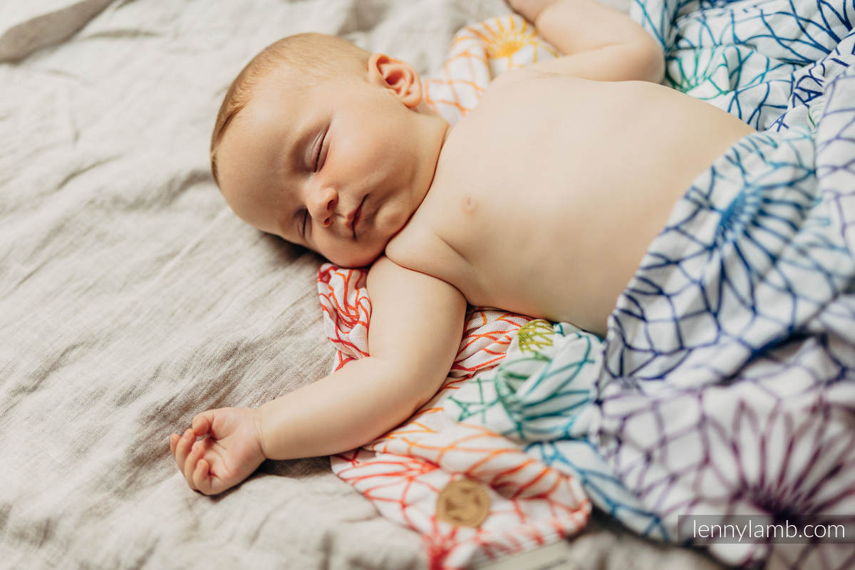 LennyLamb Muslin Square in Rainbow Lotus White - Image 5