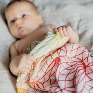 LennyLamb Muslin Square in Rainbow Lotus White