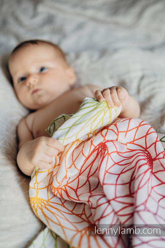 LennyLamb Muslin Square in Rainbow Lotus White
