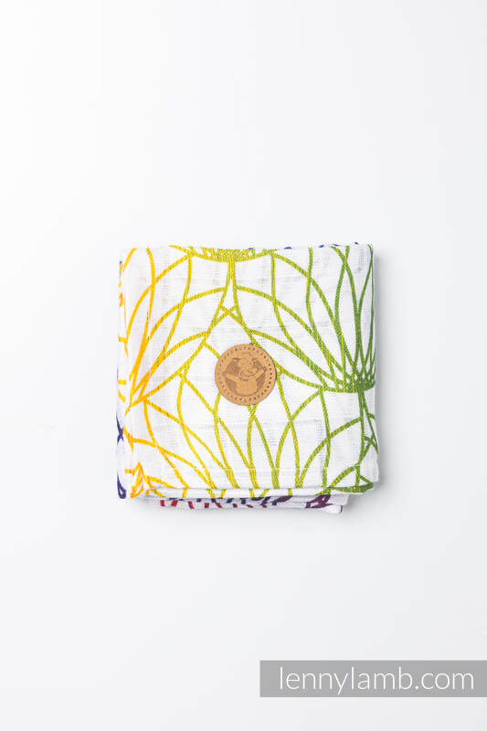 LennyLamb Muslin Square in Rainbow Lotus White - Image 7