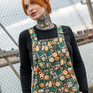Rebel Romance Yuletide Treats Stretch Dungarees
