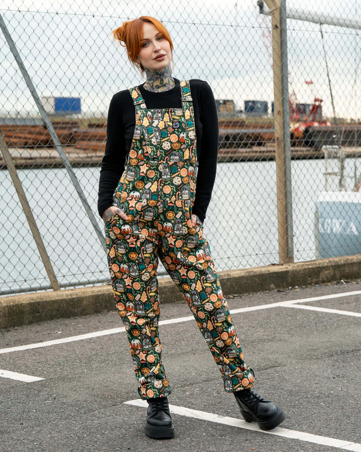 Rebel Romance Yuletide Treats Stretch Dungarees - Image 7