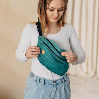LennyLamb Large Waist Bag in Little Herringbone Ombre Entwine