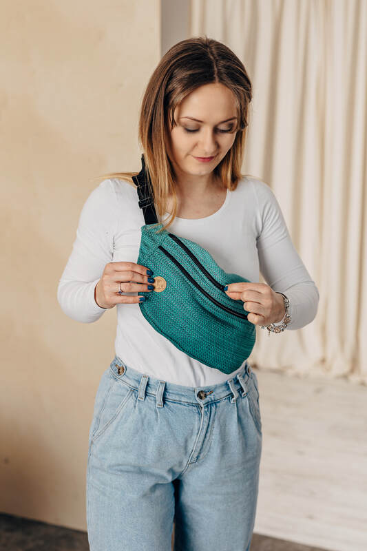 LennyLamb Large Waist Bag in Little Herringbone Ombre Entwine