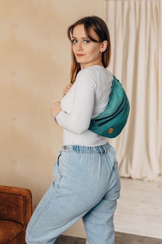 LennyLamb Large Waist Bag in Little Herringbone Ombre Entwine - Image 7