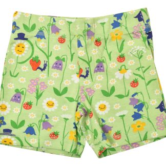Duns Short Pants in Happy Flower Patina Green