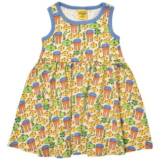 Duns Sleeveless Gather Dress in Jellyfish