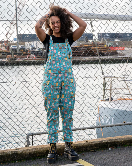 Rebel Romance Bloom and Brew Stretch Dungarees - Image 10