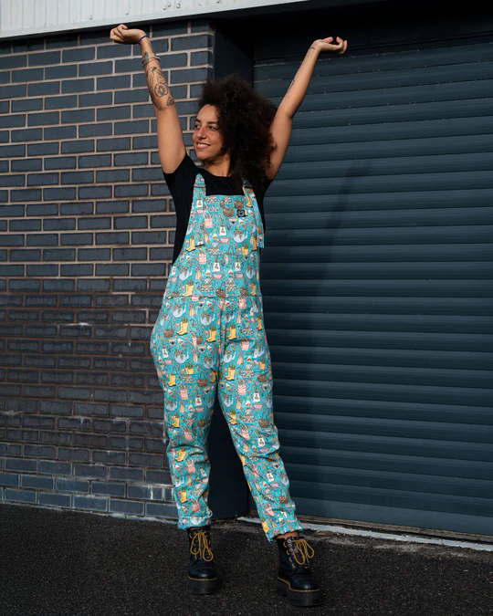 Rebel Romance Bloom and Brew Stretch Dungarees - Image 17