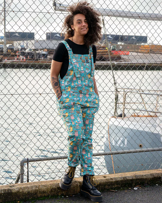 Rebel Romance Bloom and Brew Stretch Dungarees - Image 6