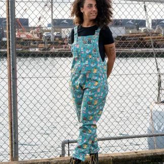 Rebel Romance Bloom and Brew Stretch Dungarees